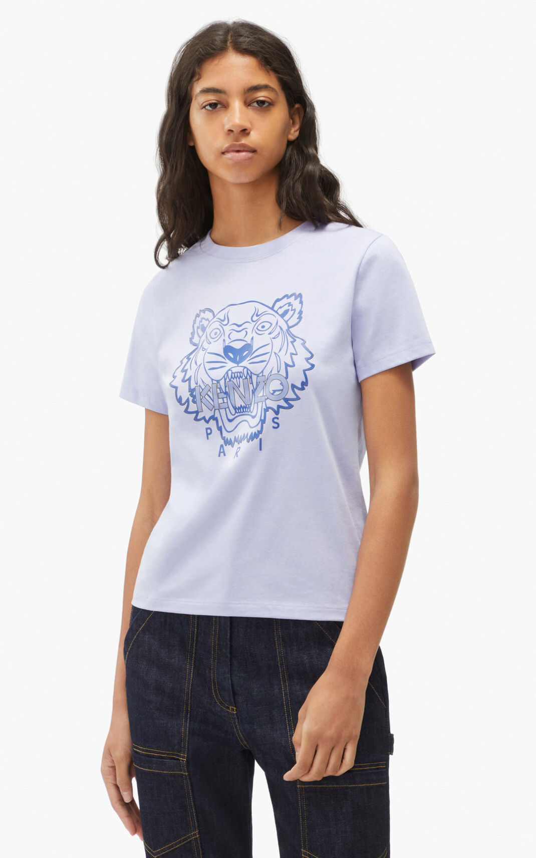 Camisetas Kenzo The Invierno Capsule Tiger Mujer Azules Claro - SKU.0808422